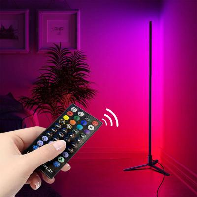 China Modern Minimalist RGB Light Floor Lamps Europe Tripod LED Remote Control Modern Nordic Corner Lamp Drop Shipping for sale