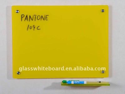 China Colored magnetic glass whiteboard inscription for sale