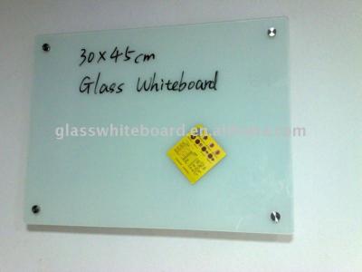 China Tempered Glass 30*45cm Portable Magnetic Glass Note Board for sale