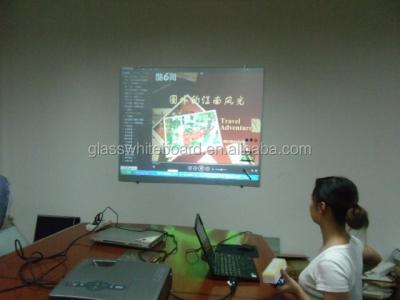 China Interactive Projector Glass Screen Projector Screen Whiteboard Glass Interactive Whiteboard for sale