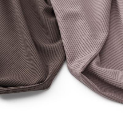 China LENZING SUSTAINABLE 88% Micro Modal Elastane/Spandex/12% Polyurethane Finished Knit Rib Fabric for sale