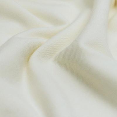 China Plain 2019 new 160gsm 50S combed cotton to knit plain fabric 93%cotton 7% spandex for underwear, T-shirts, children's wear, etc. for sale