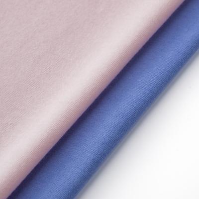 China Cotton Blend Sustainable Yarn Combed 100% Cotton Mercerized Jersey Fabric For T Shirt Loungewear SLEEPWEAR for sale