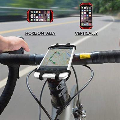 China Universal Flexible Adjustable Bike Bicycle Silicone Phone Stretchable Holder for Iphone 12 Smartphone for sale