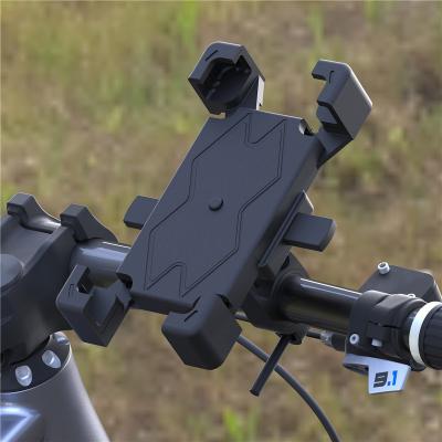 China 100% Free Sample Waterproof Durable Anti Shake Bike Phone Holder Mount Anti Shake Cradle Clamp With 360 Degree Bicycle Handlebar Rotation for sale