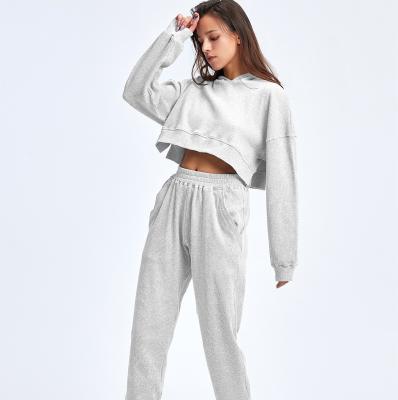 China Newest Custom Made High Quality Design Fall Anti-Wrinkle Casual Two Piece Set Women Pants Oversized Clothing Hoodies Sets For Women for sale