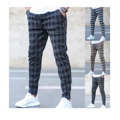 China Fashion Breathable Logo Jogging Pants Custom Made Comfortable Plaid Casual for sale