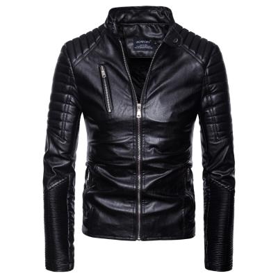 China Autumn New Men's Motorcycle Leather Jacket Men's Breathable Multi-zip Motorcycle Jacket for sale