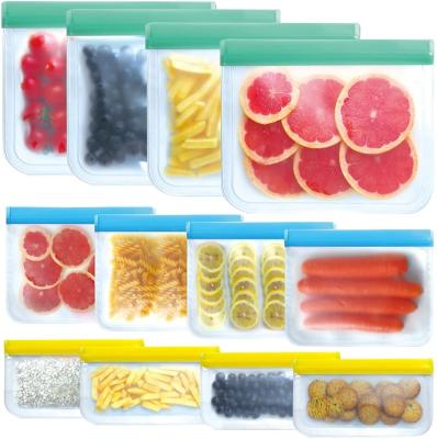 China Ezalia Folding Reusable Food Storage Bags Stand Up Storage Reusable Bags For Food Leak Proof for sale