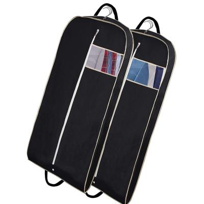 China Factory Price Storage Cotton Canvas Travel Dust Cover Nonwoven High Quality Custom Foldable Custom Dress Nonwoven Foldable Men's Suit Garment Bags for sale