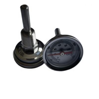 China Water temperature small 1.5 inch bimetal thermometer industrial thermometer for injection molding machine for sale