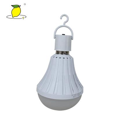 China New Design Iron Long Span Time Emergency Plastic Rechargeable Emergency Led Light Bulbs for sale