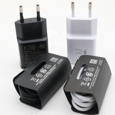 China UK Mobile Phone Travel Adapter Fast Charger Eu Us Au Plug With Type C Cable 9v Original Charger For Samsung Galaxy S10 S8 S9 for sale