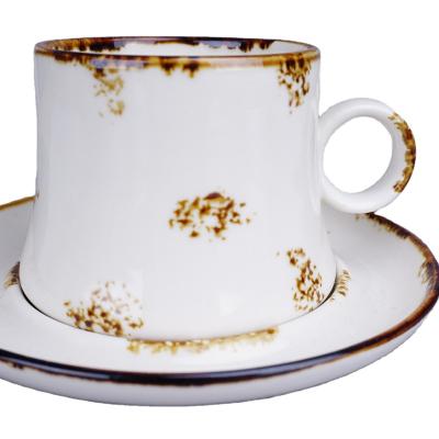 China Viable Custom Classic Espresso Ceramic Coffee Cup of Tea and Ceramic Cup and Saucer for sale