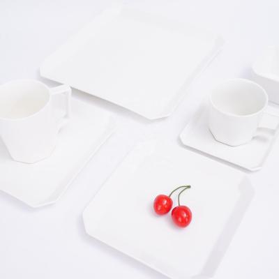 China Minimalist cheap restaurant ceramic dinnerware, glossy and matte finishing, cheap hotel porcelain china dinner set for sale