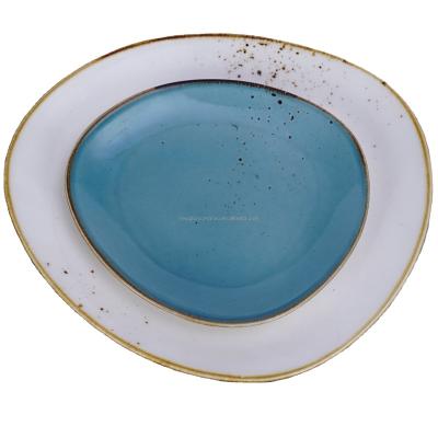 China Viable Style Western Ceramic Handmade New Product Porcelain Dinnerware Set Painting Size And Shape Can Be Customized for sale