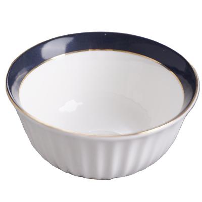 China Sustainable Microwave Fruit Salad Bowls Safe Noodle Bowl Ceramic Gift Bowl for sale