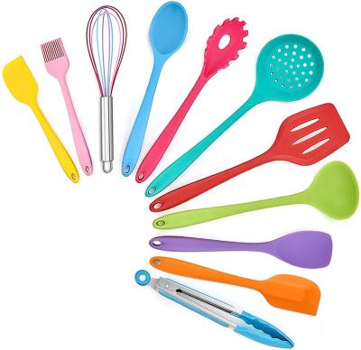 China Sustainable Silicone Cookware Sets Spatula Set Heat Resistant For Cookware Nonstick Kitchen Utensil Sets For Cooking Baking Mix for sale