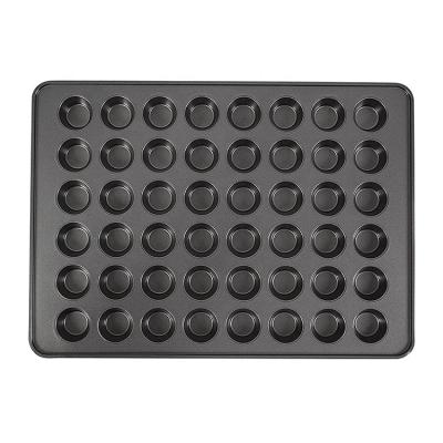 China Large 48 Cups Sustainable Roll Pan Pan Carbon Steel Mega Cupcake Bakeware Non-Stick Pan Baking Mold For Cake Oven Bake for sale