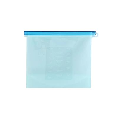 China Reusable Refrigerator Silicone Food Storage Folding Cool Sealing Bag for sale