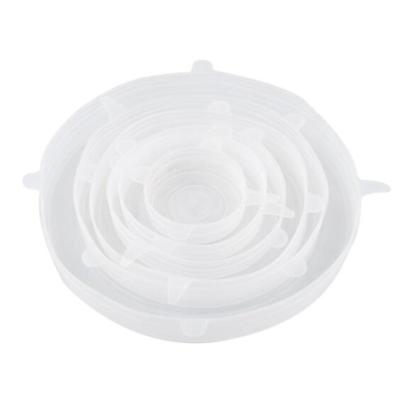 China Dishwasher Safe Wholesale Freezer Silicone Stretch Lids Eco Friendly For Glass Jars Dishwasher Freezer Safe Food Reusable Storage Covers For Bowl Most Containers for sale