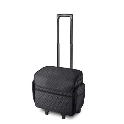 China New Design Durable Travel Tool Bag Trolley Wheeled Carry On Zipper Suitcase Upright Makeup Case Tools Storage Bag Inner Case for sale