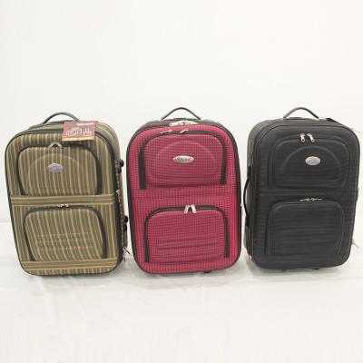 China 3 Piece Polyester Soft Side Luggage Set Travel Suitcase Upright Trolley Set Hand Cloth Eva-molded Heavy Duty Polyester for sale