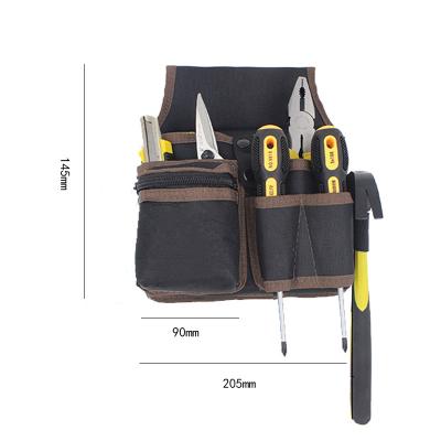 China Polyester Multi Pockets Mechanic Electrician Tool Storage Bag For Hardware Tool Drill Bit Belt Pouch Customized Toolbox for sale