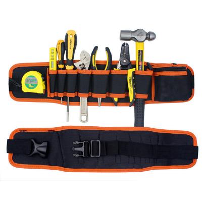 China Polyester Multi Pockets Mechanic Electrician Tool Storage Bag For Hardware Tool Drill Bit Belt Pouch Customized Toolbox for sale