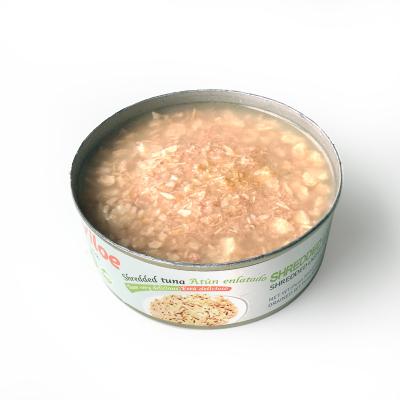 China Viloe Free Instant Trans-Fat Tinned Seafood Canned Fish Shredded Tuna With Full Size Lid for sale