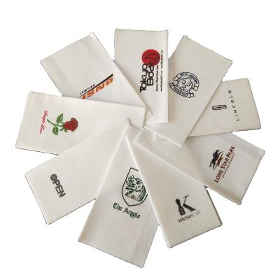 China Order Printed Polyester Cloth Wedding Napkins Napkins Paper Napkin Custom Printed Simple Custom Logo for sale