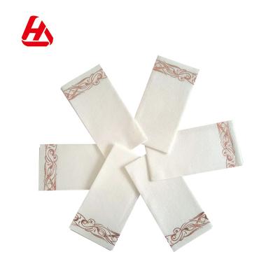 China Free Sample Printed Logo Printed Tissue Folded Paper Towels Personalized Towels for sale