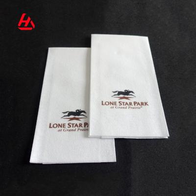 China Custom White Folded Pecete Printed Napkins Serviette De Plage Custom Cocktail Towels Christmas Table Towels Hot Selling for sale