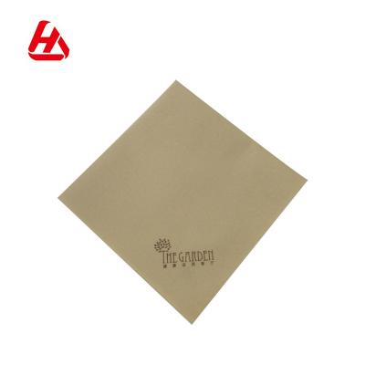 China Custom Printed Printed Cocktail Napkins Airlaid Cloth Yellow Brown Tissue Paper Napkin for sale