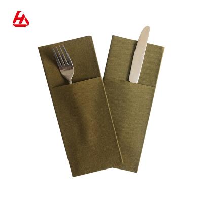 China Hot Sale Colorful Airlaid Knife Fork Spoon Napkin Pocket Fold Color Paper Napkins for sale