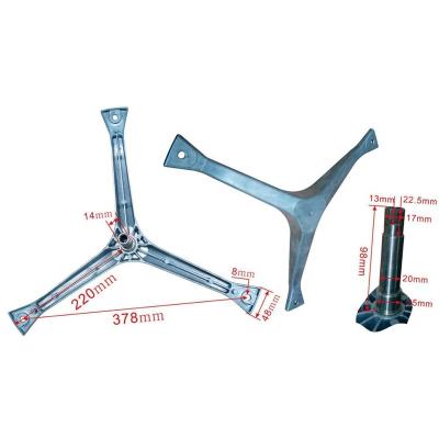 China Household Steel Clamp Bracket Drum Shaft Front Loading Parts Washing Machine Spider Tripod for sale