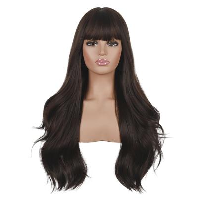 China The other hand - lace woven high temperature silk hair female long high-grade wig front hair can be tied partial split arbitrary split for sale