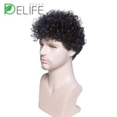 China NG Skin Curl Full Cap Wigs NG Skin Curl Full Cap Thin Base Durable 50% Gray High Quality PU Gray Short Hair Men Toupee Hair Men Toupee Brown Gray Wig for sale