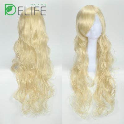 China French Curl European and American Colored Button Wig Anime Cos Wigs Net High Temperature Wire 80CM Long Curly Hair A Variety of Colors for sale