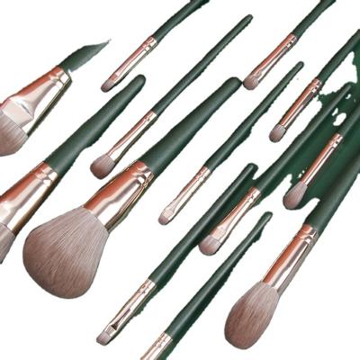 China Wholesale Luxury Vegan Smudge Brush 14 Pcs Professional Eye Makeup Set Brush With Leather Bag for sale