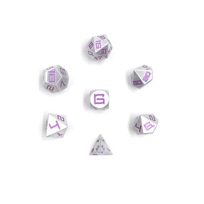 China Table Set MBWS CNC Machining Purple Numbers Aluminum Polyhedron Metal DND Custom Dies Set for sale