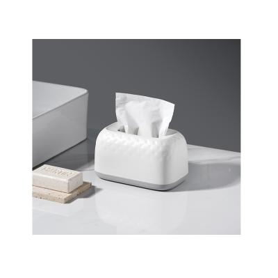 China 8003 Contemporary Living Room Home Office Smoking Nordic Style Tissue Box Toilet Paper Napkin Box White Tissue Box for sale