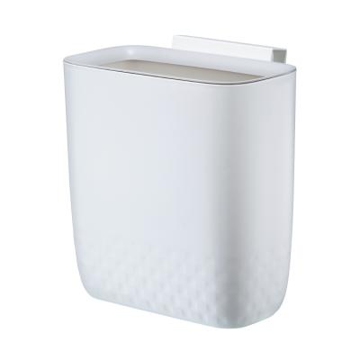 China Without Lid 8005 Office Garbage Basket Household Bedroom Garbage Bin Bathroom Kitchen Wall Hanging Snap Circle Bin for sale