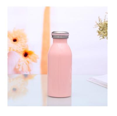 China S1041 Viable Custom Logo 12OZ Stainless Steel Thermos Bottle Vacuum Insulated Candy Color Milk Tumbler Water Bottle for sale