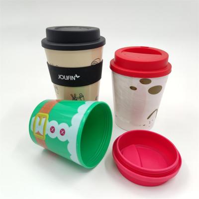 China 5020 8Oz 12oz 16oz Reusable Single Wall Coffee Mug Single Layer PP Plastic Coffee Cup With Lid Support Color Sign Printing BPA Free for sale