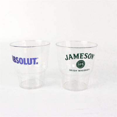 China 6048 Custom 2oz Custom Single Wall Cup Bar Party Whiskey Plastic Short Wine Glasses for sale