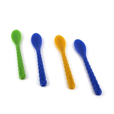 China 1011-1 Household Take Away Disposable Party Ice Cream Cake Spoon Soup Spoon Disposable Plastic Handle Long Pack Spoon for sale