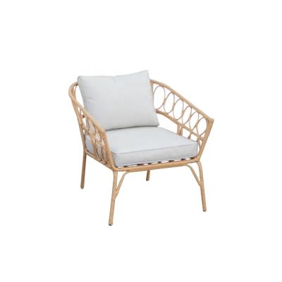 China Outdoor Weather Furniture Home Decoration Garden Rattan Chair With Cushion For Outdoor Lounge for sale