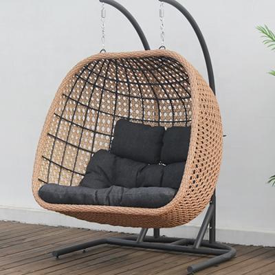 China Strong.durable Outdoor Hanging Patio 2 Seater Chair Garden Rattan Swing for sale