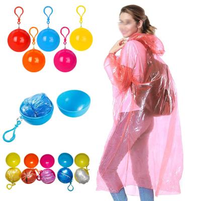 China Convenient Portable Bachelorette Raincoats 1Pc Rain Ponchos Rain Ball For Adults Disposable Thick Emergency Poncho With Hook Colorful Raincoat for sale